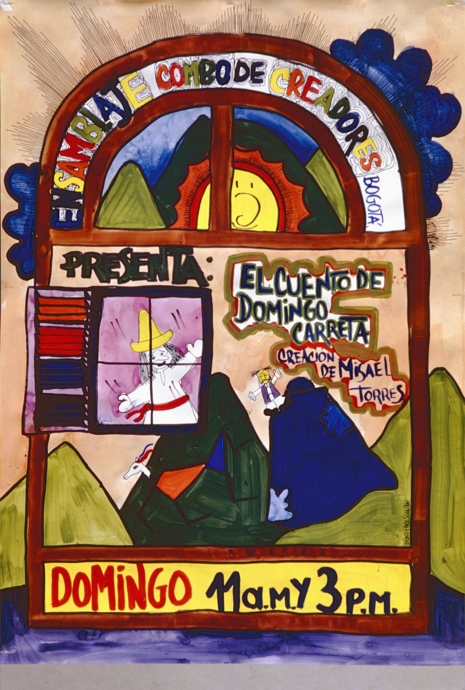 Afiche del Combo Afiche por la obra 'Domingo Carreta' del Combo